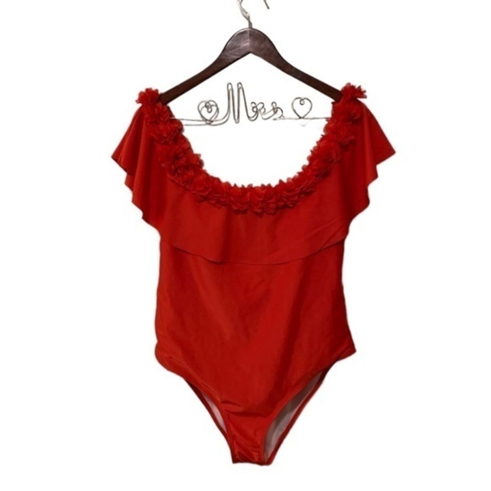 SHEIN Ruffle Floral Off Shoulder One Piece NWOT